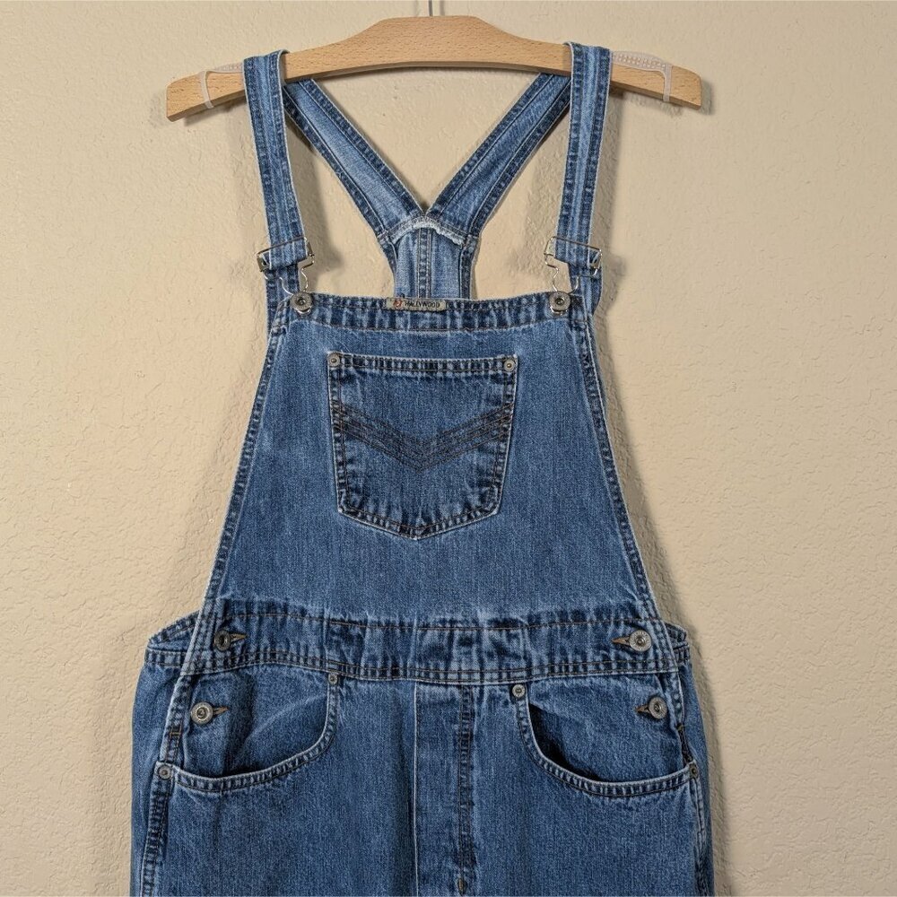 Vintage 90s Overalls Hollywood Jeans M Farm Boho Casual Concepts Tall Girl - Picture 3 of 11